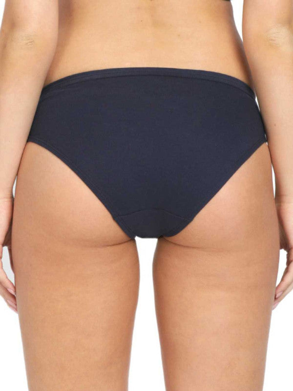 Women Navy Solid Bikini Panty PREMIUM PANTIES_NAVY