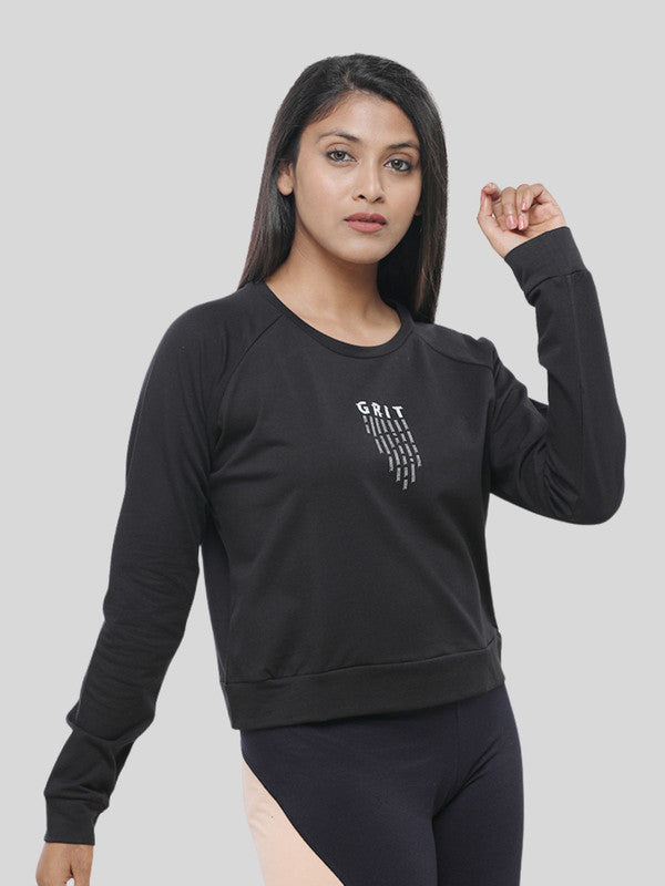 Women Black Solid Pullover - T.H.E PULLOVER-BK