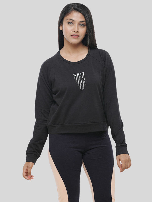 Women Black Solid Pullover - T.H.E PULLOVER-BK