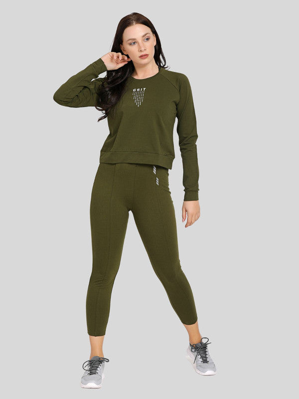 Women Olive Green Solid Pullover - T.H.E PULLOVER-OL