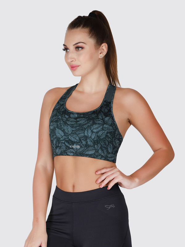 Lovable Green LeafPadded Non Wired Full Coverage Bra-MANTRA BRA HD-GN-LF