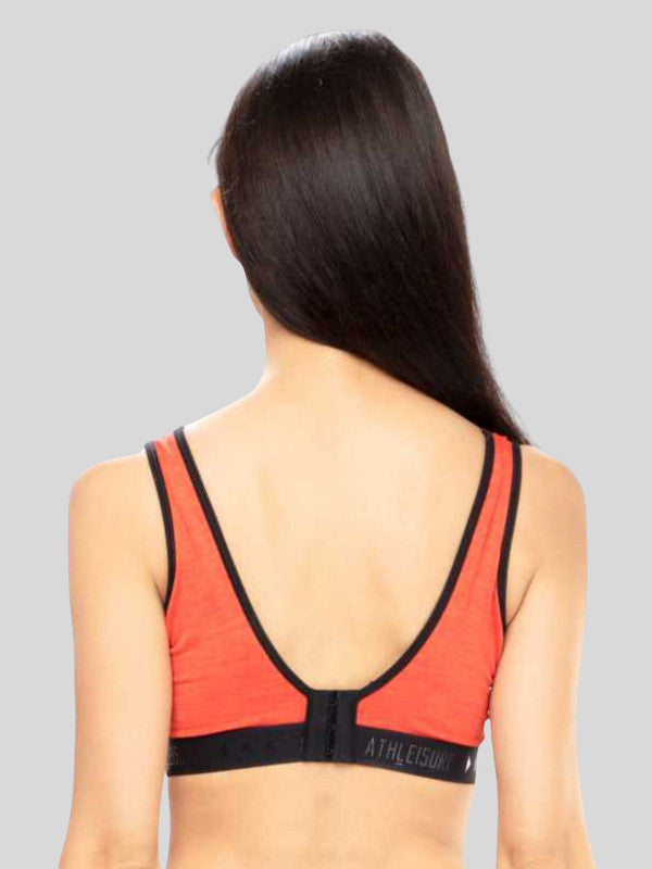 Lovable Crimson Orange Padded Non Wired Full Coverage Bra - ENERGY BRA-CO