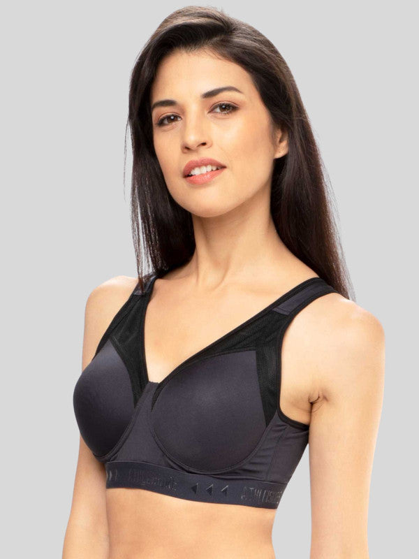 Lovable Steel Grey Padded Non Wired Full Coverage Bra - ENERGY BRA-STG