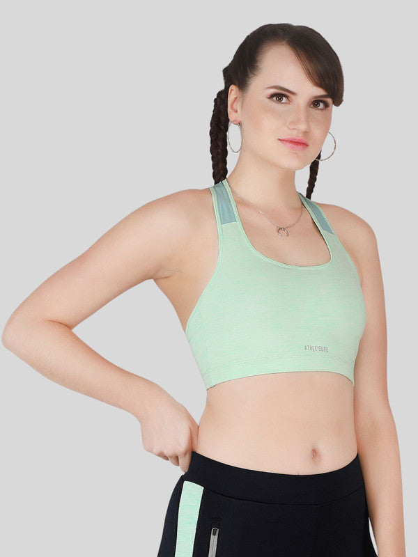 Lovable Forest Green Padded Non Wired Full Coverage Sports Bra - MANTRA BRA FW-4W-FG