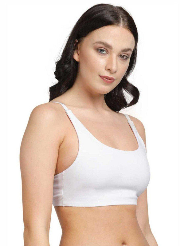 Lovable White Non Padded Non Wired Full Coverage Bra VITALITY CAMI-White-Lovable India