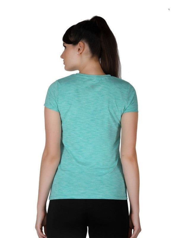 Women Green Solid Tops & T-Shirts-4W-CRUISER TEE_4W-GN