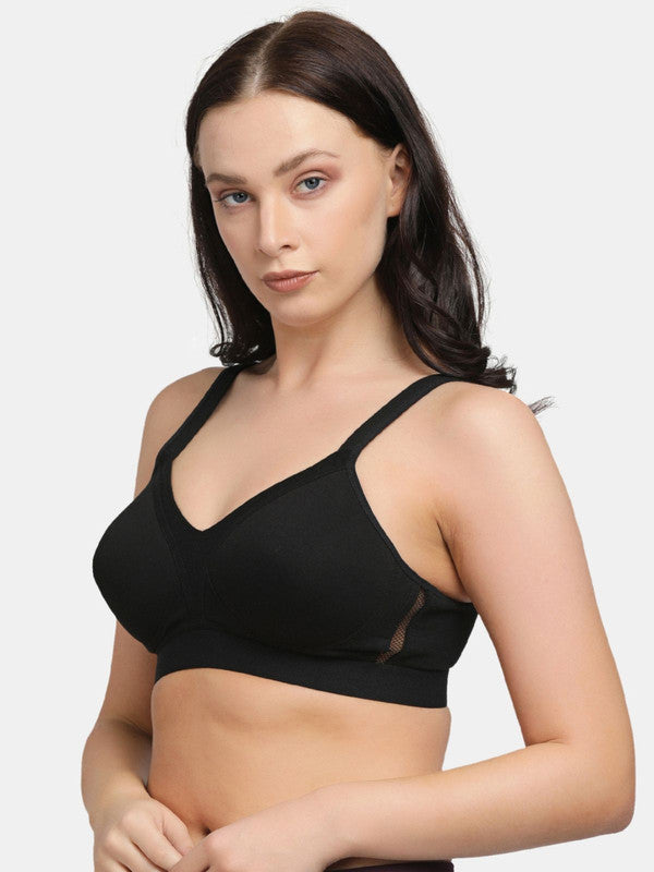 Lovable Black Padded Non-Wired Full Coverage Bra- MERIDIAN(P)