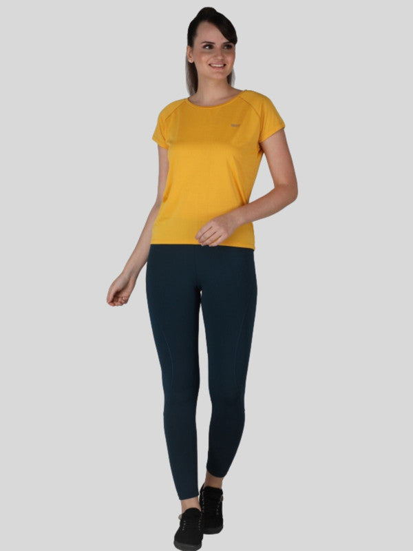 Women Mango Yellow Solid Tops & T-Shirts - ALL YOURS-MY