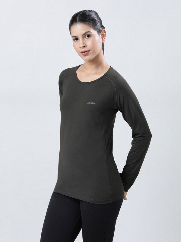 Women Smock Black Solid Tops FLY TECH F/SLEEVE PLAIN