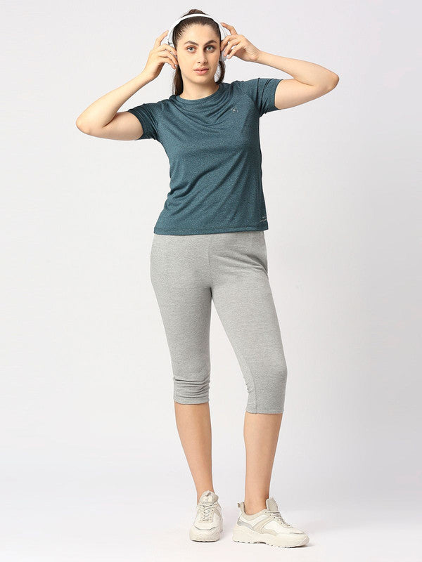 Women Grey Solid Capri AT-EASE CAPRI -CT-GR