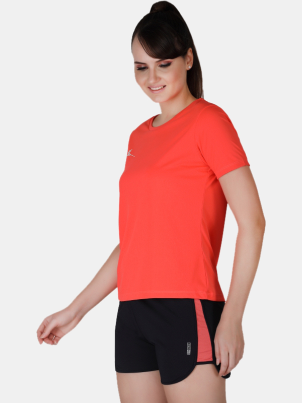 Women Orange Solid Top - Ventura Tee-OR