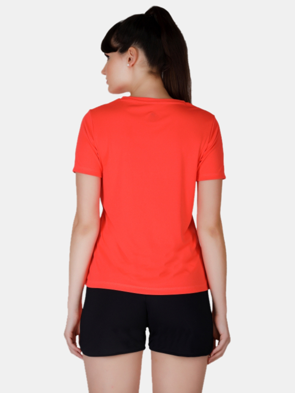 Women Orange Solid Top - Ventura Tee-OR