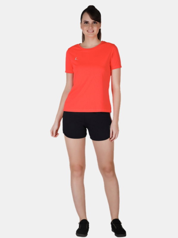 Women Orange Solid Top - Ventura Tee-OR