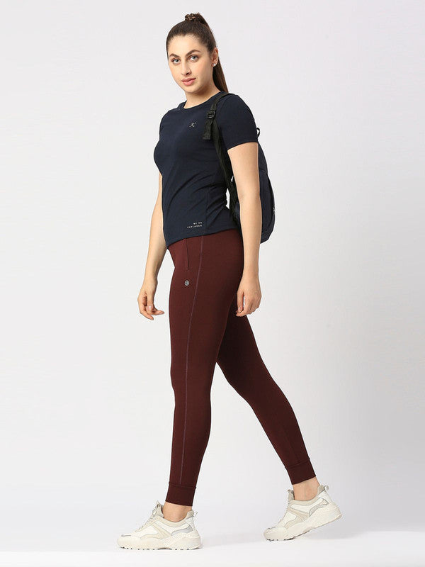 Women Navy Blue Solid  Tops & T-Shirts - CRESCENT CREW-NY