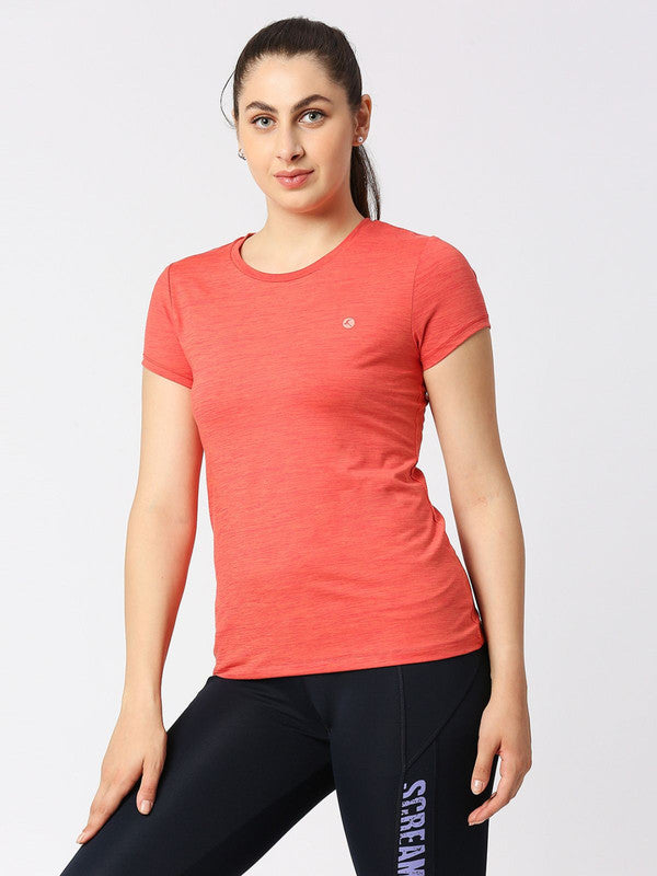 Women Red  Solid Tops & T-Shirts-4W-CRUISER TEE_4W-CR