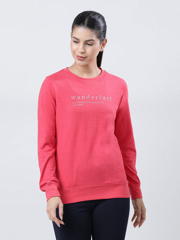 Women Red Solid Sweatshirts-PULLOVER 69-CR-ML
