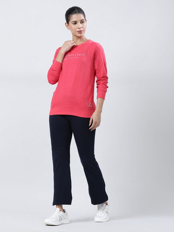 Women Red Solid Sweatshirts-PULLOVER 69_CR-ML