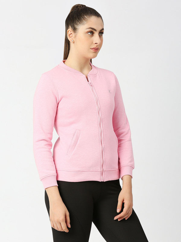 Women Pink Solid Jackets-CROSS CHILL JACKET_Pink