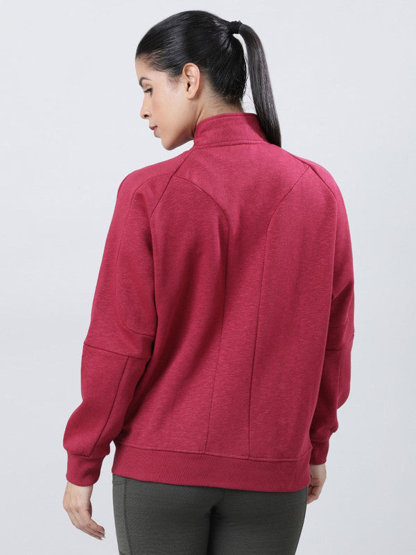 Women Maroon Solid Jacket - OUT DOOR TRAINER JACKET(W)-MR