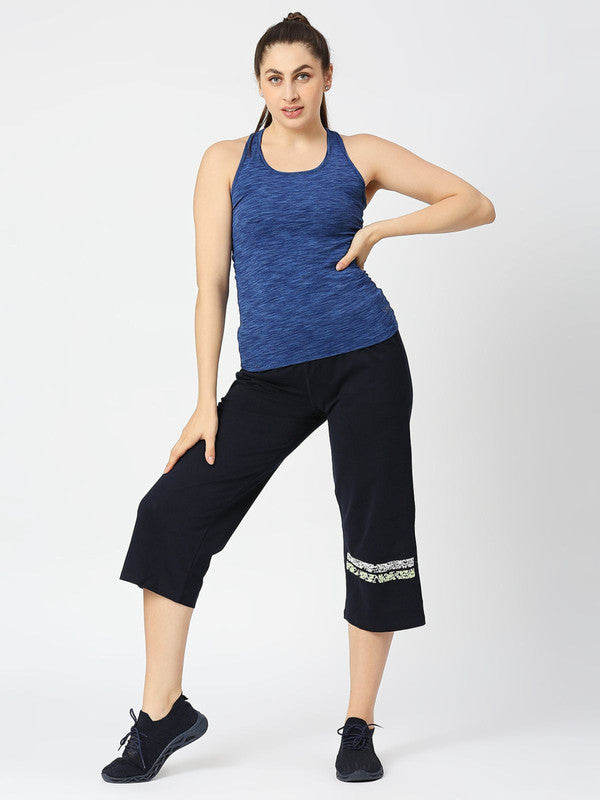 Women Navy Solid Yoga Pants-BASE PACE YOGA-Navy