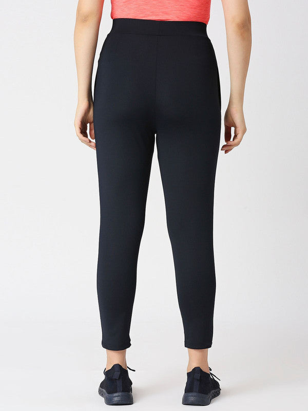 Women Navy Solid Track Pant- THE EDGE PANT- NY