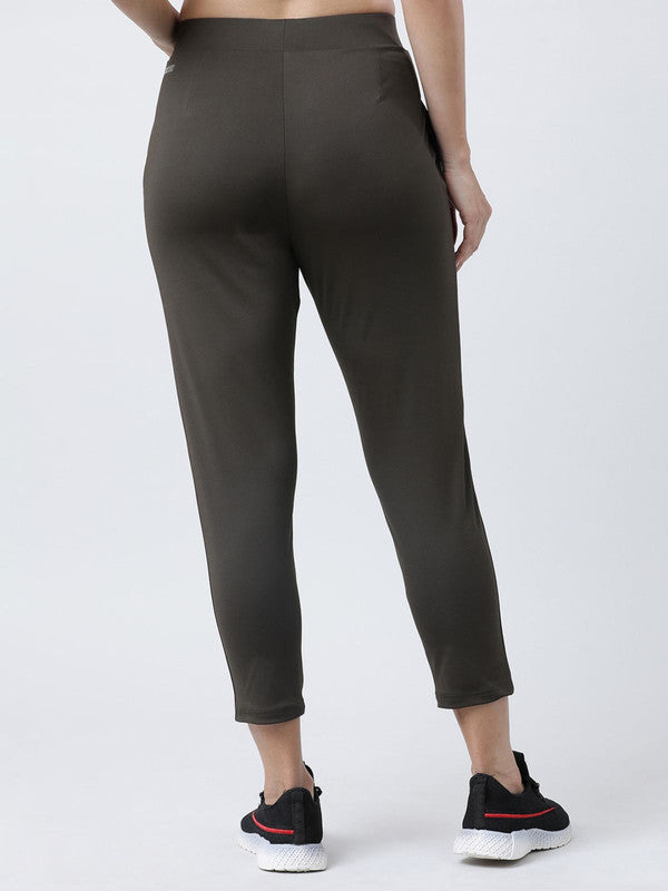 Women Olive Solid Track Pant- THE EDGE PANT- OL