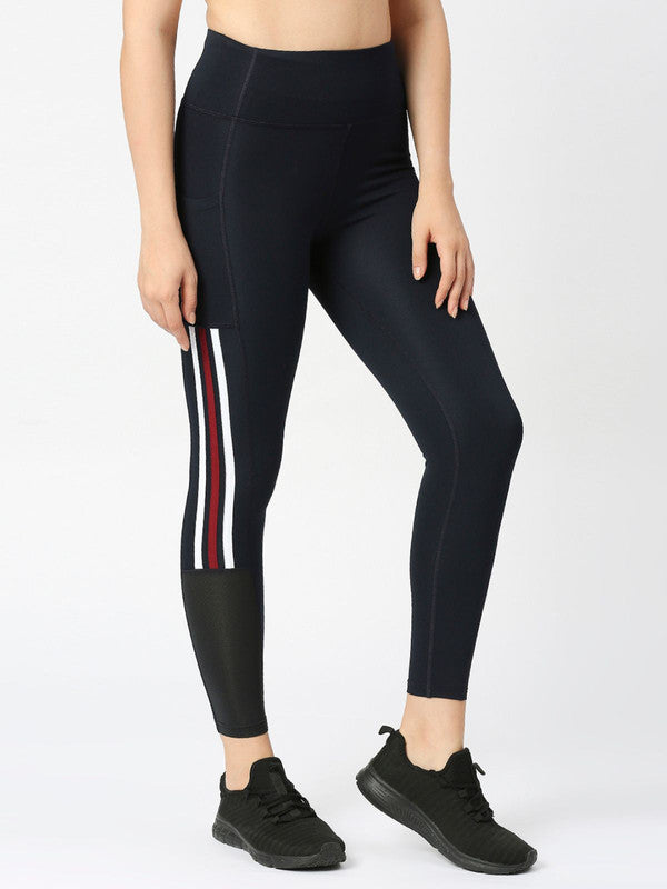 Women Navy Solid Track Pants & Joggers-PLAY OFF TRACK-NY