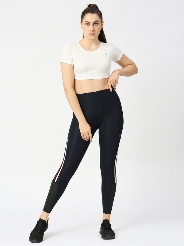 Women Navy Solid Track Pants & Joggers-PLAY OFF TRACK-NY