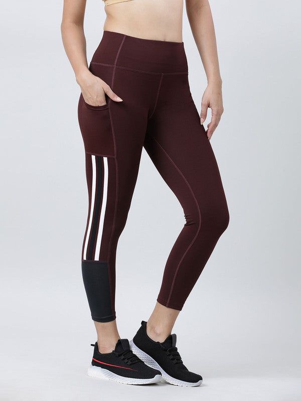 Women Wine Solid Track Pants & Joggers-PLAY OFF TRACK-WN