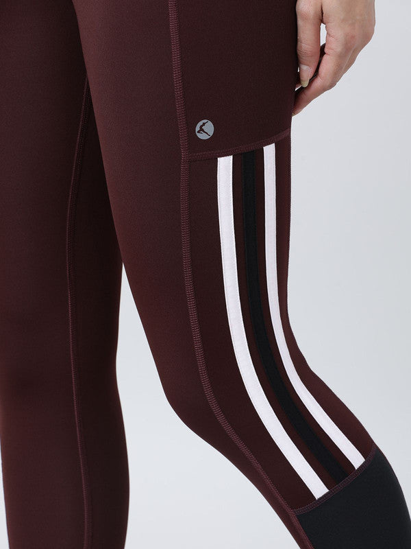 Women Wine Solid Track Pants & Joggers-PLAY OFF TRACK-WN