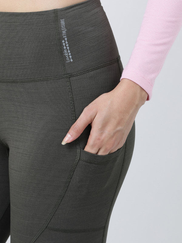 Women Dark Green Solid Track Pants & Joggers-STRIDE PANT-OL