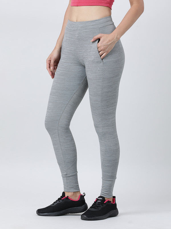 Women Grey Solid Track Pants & Joggers TRANSVERSE PANT-MG