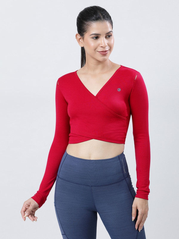 Women Crimson Red Solid Top - Stunner Tank-03