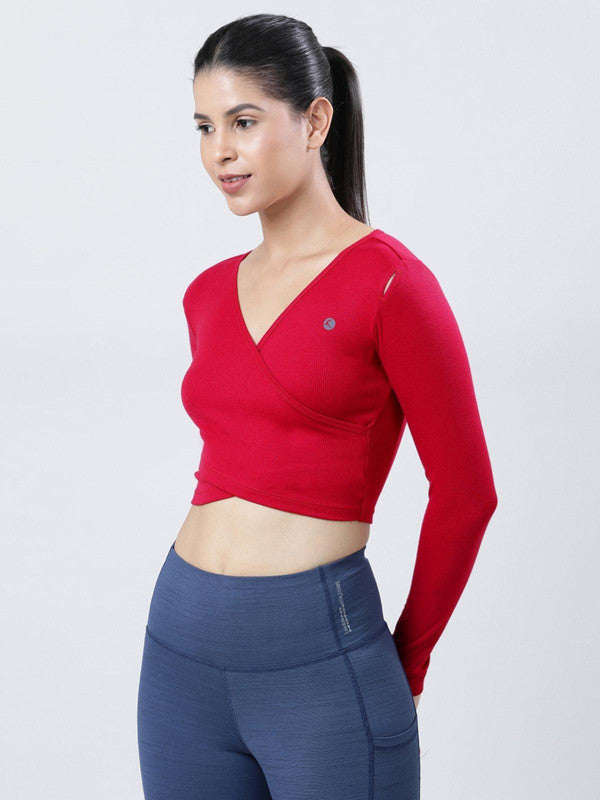 Women Crimson Red Solid Top - Stunner Tank-03