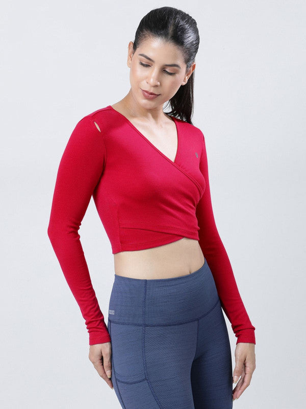 Women Crimson Red Solid Top - Stunner Tank-03