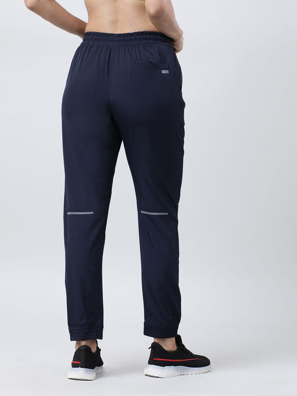 Women Navy Solid Track Pants & Joggers GROOVER-Navy