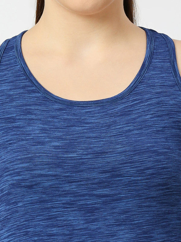 Women Ink Blue Solid Racerback Tank Top RACER BACK STRETCH-  4W-IB