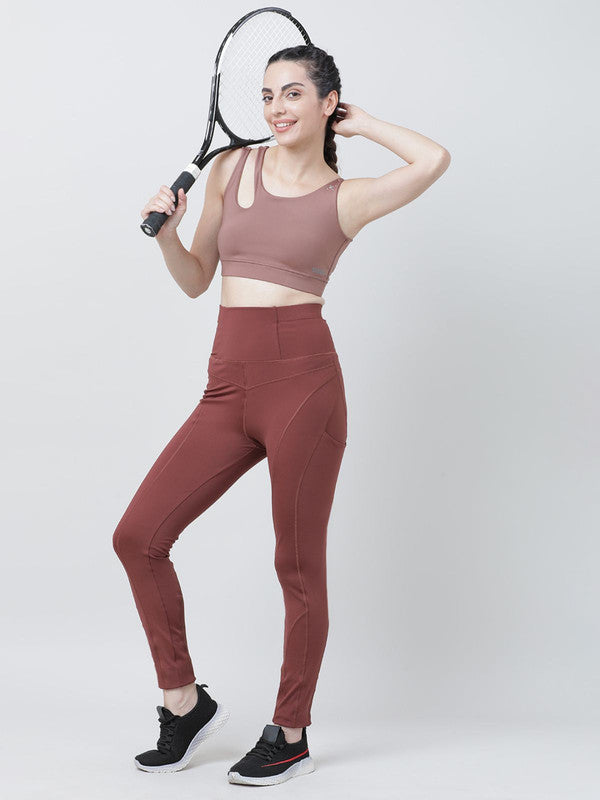 Lovable Light Brown Padded Non Wired Full Coverage Sports Bra - Relay Bra-MM