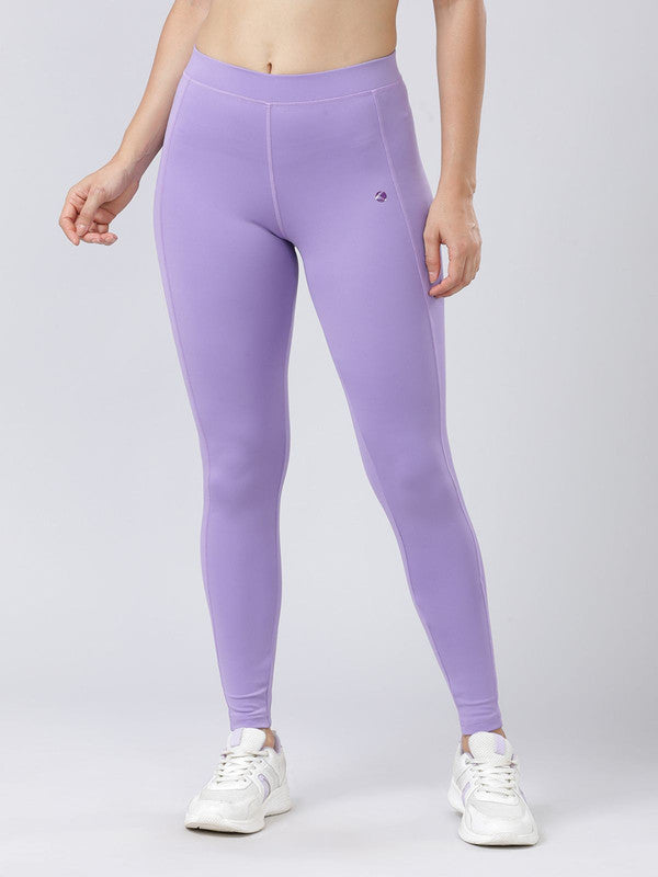 Women Purple Ash Solid Tights - DOUBLE PLAY-PA