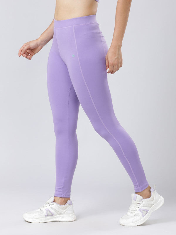 Women Purple Ash Solid Tights - DOUBLE PLAY-PA