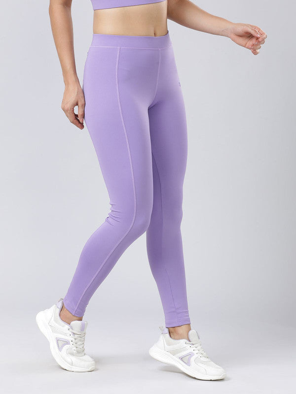 Women Purple Ash Solid Tights - DOUBLE PLAY-PA