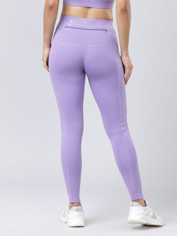 Women Purple Ash Solid Tights - DOUBLE PLAY-PA