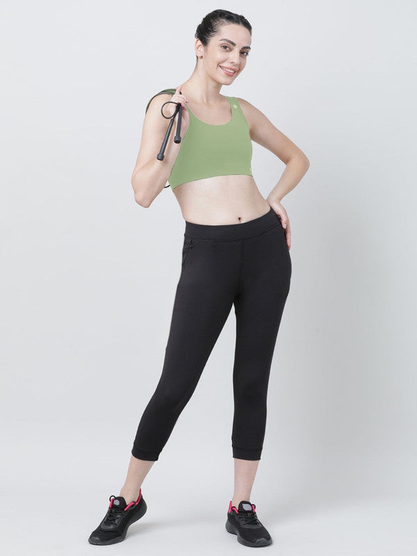 Lovable Forest Green Padded Non Wired Full Coverage Sports Bra- SEA SIDE-FG