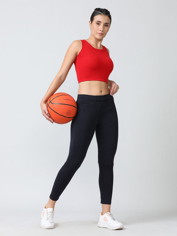 Women Crimson Red Solid Tank Top - STUNNER TANK -06-CR