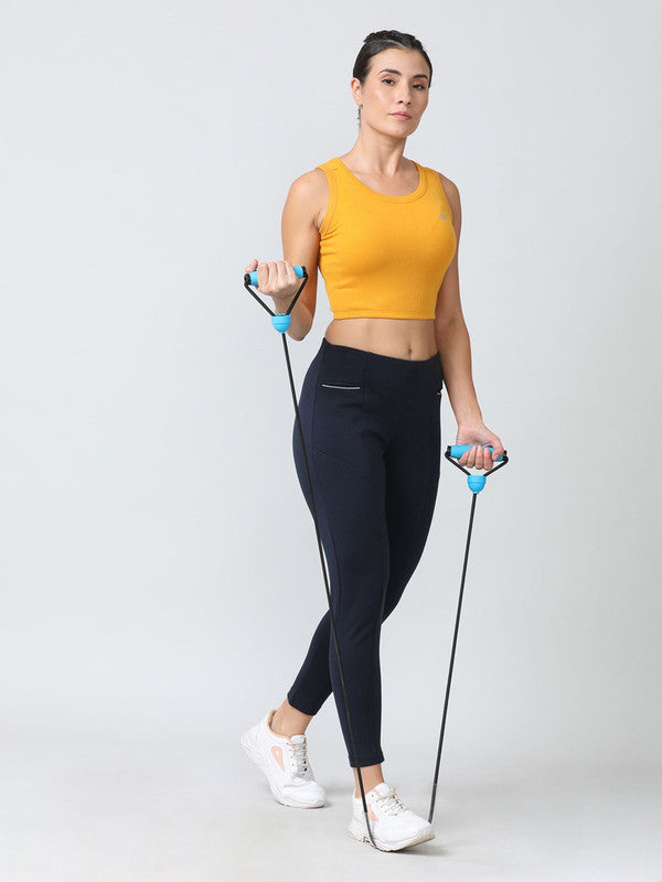 Women Mustard Solid Tank Top - STUNNER TANK -06-MS