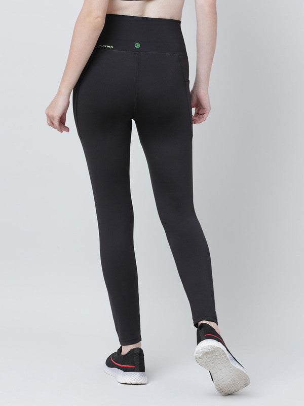 Women Black Solid Tights - Detail View | Lovable India