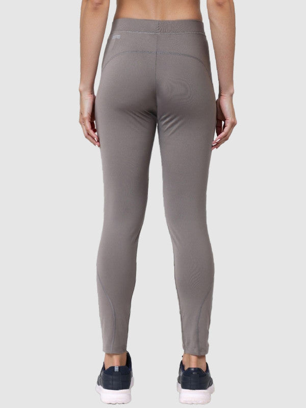Women Cool Grey Solid Tights - Aero Sprinter - CG