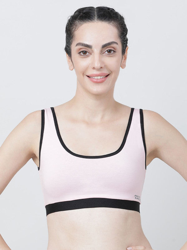 Lovable Grey and Pink Non Pdded Non Wired Full Coverage Reversible Bra-TWIN LOVE - AG-HP
