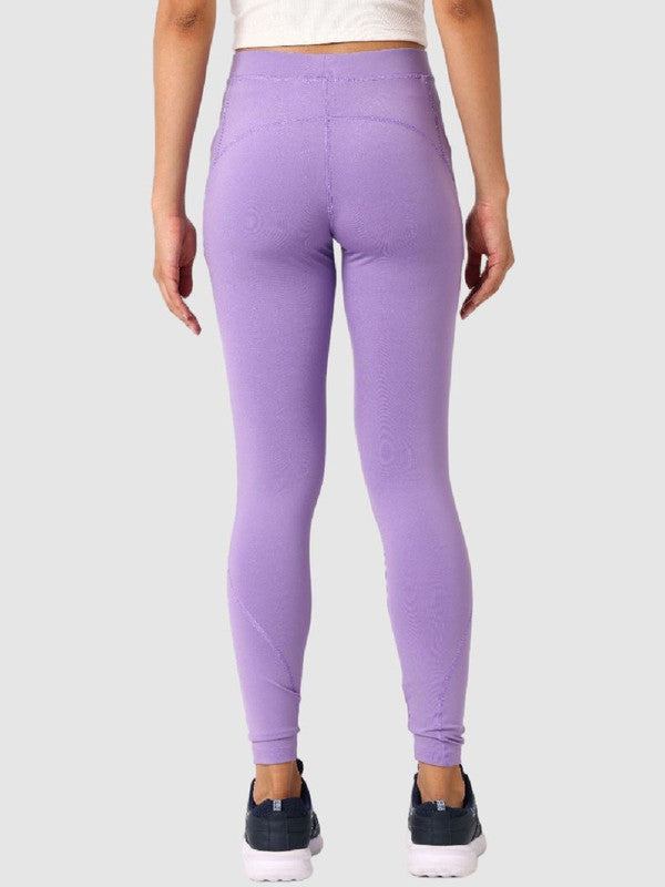 Women Purple Solid Tights - AERO SPRINTER PLATINA-PA