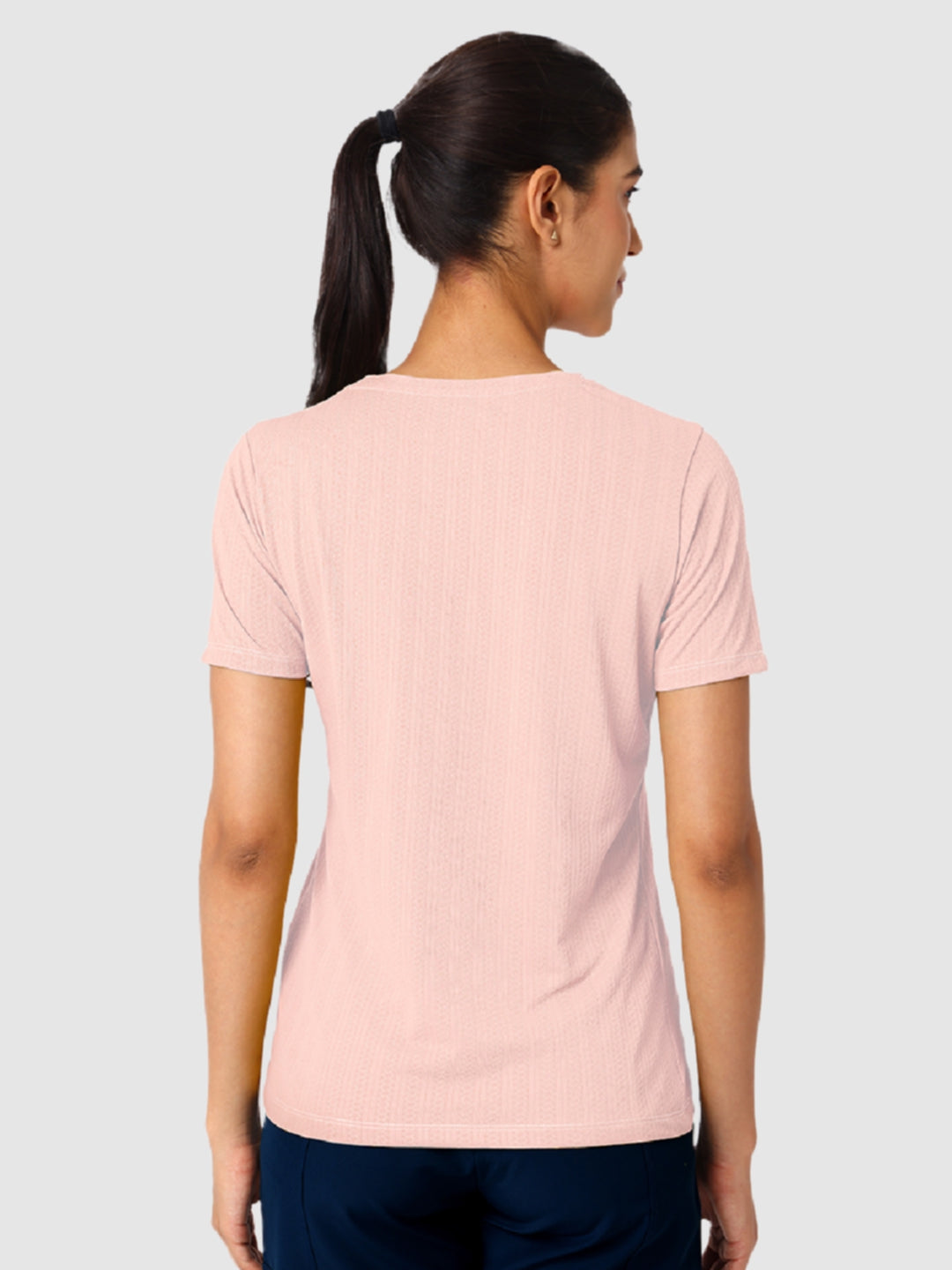 Women Beige Self Design Tops & T-Shirts - VENTURA JAQ 01 - Beige
